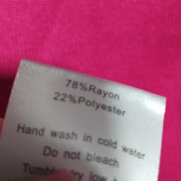 hot pink turtleneck long sleeve - Picture 4 of 7